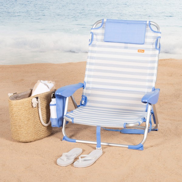 Silla de playa plegable marinera 51x45x76 cm Aktive | Distria