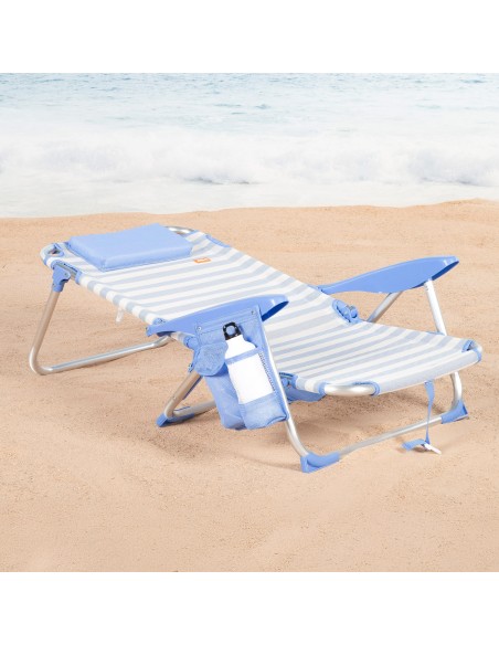 Silla de playa plegable marinera 51x45x76 cm Aktive | Distria