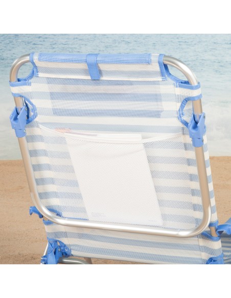 Silla de playa plegable marinera 51x45x76 cm Aktive | Distria