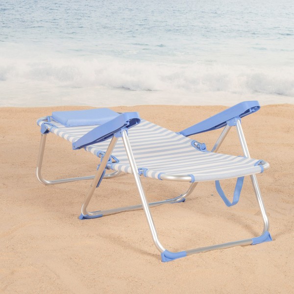 Silla de playa plegable marinera 48x60x90 cm Aktive | Distria