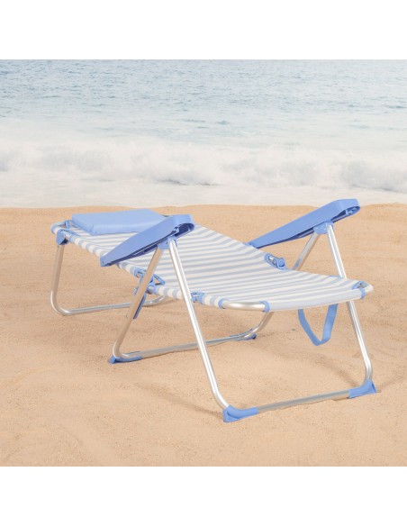 Silla de playa plegable marinera 48x60x90 cm Aktive | Distria