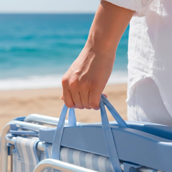 Silla de playa plegable marinera 48x60x90 cm Aktive | Distria