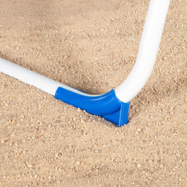 Silla de playa plegable rayas azules 48x58x76 cm Aktive | Distria