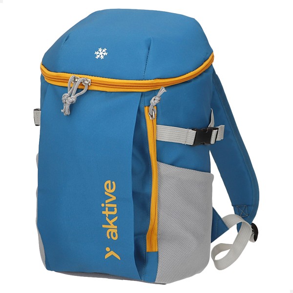 Mochila nevera isotérmica 8L azul con bolsillos Aktive | Distria