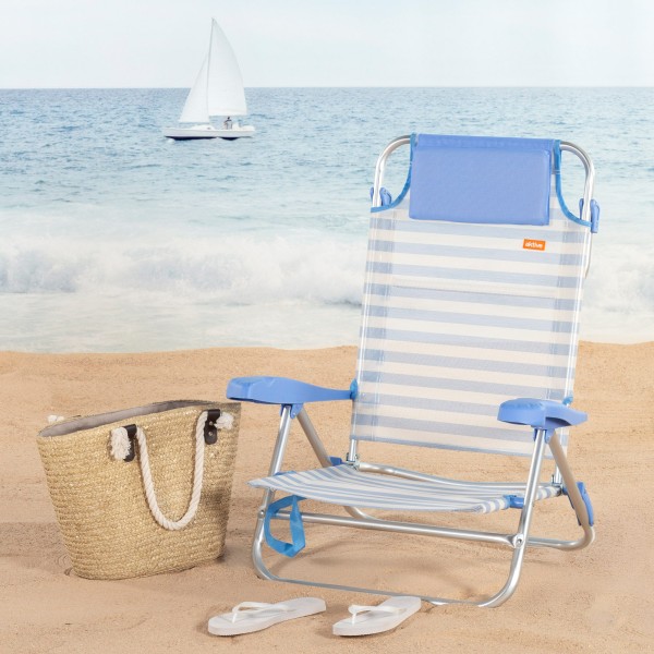 Silla plegable de playa multiposición Aktive | Distria