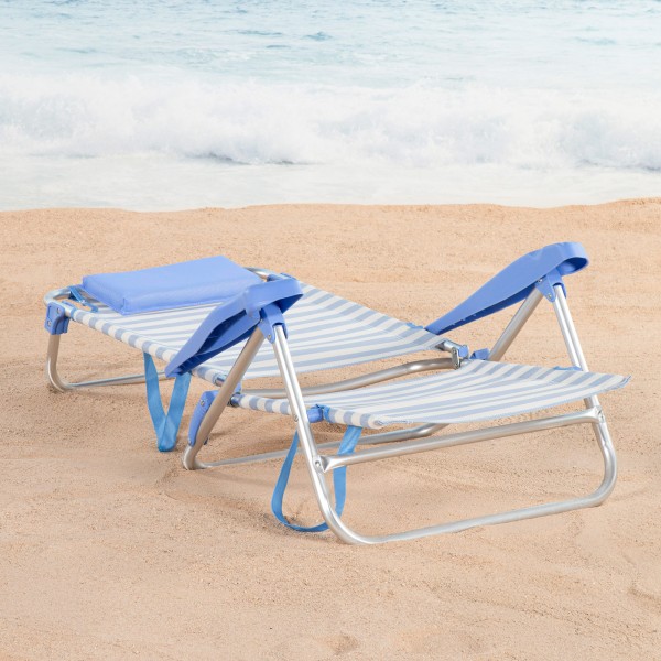 Silla plegable de playa multiposición Aktive | Distria