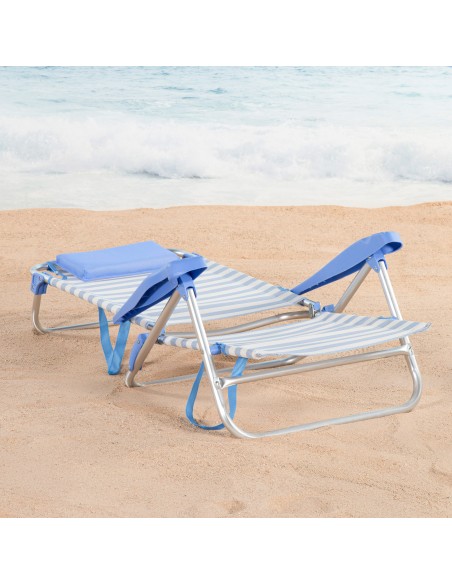Silla plegable de playa multiposición Aktive | Distria