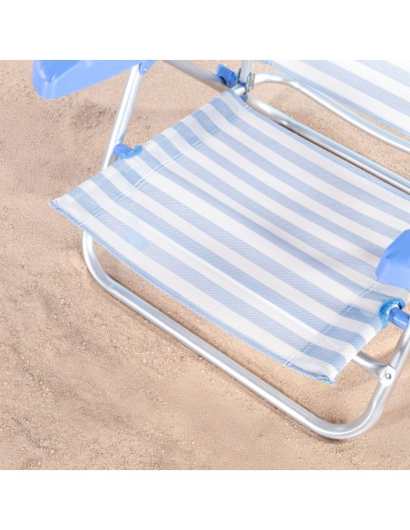 Silla plegable de playa multiposición Aktive | Distria