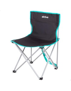 Silla plegable camping 43x43x71 cm negro Aktive | Distria