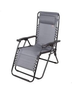 Silla plegable jardín gris Aktive | Distria