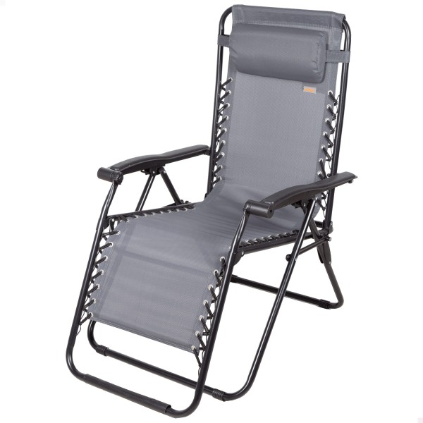 Silla plegable jardín gris Aktive | Distria