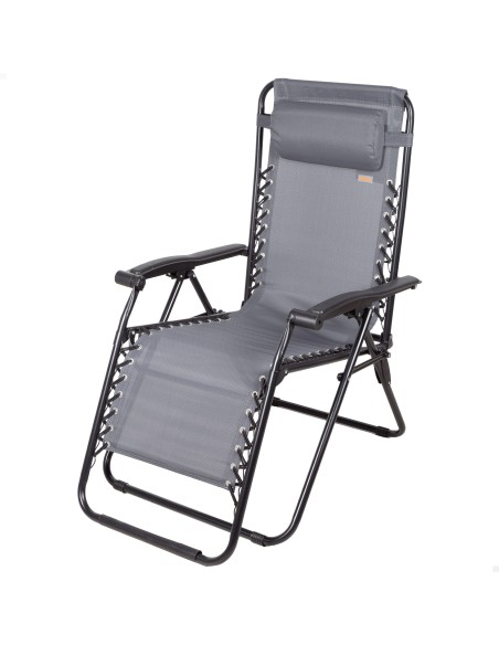 Silla plegable jardín gris Aktive | Distria