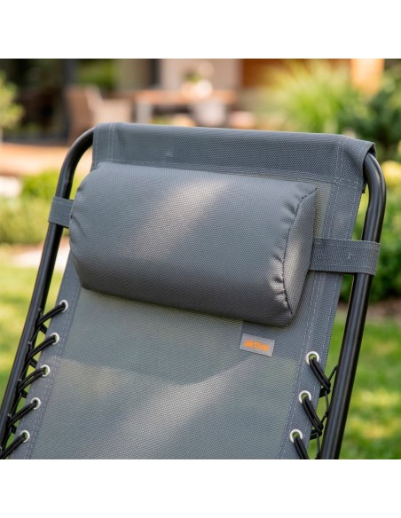 Silla plegable jardín gris Aktive | Distria