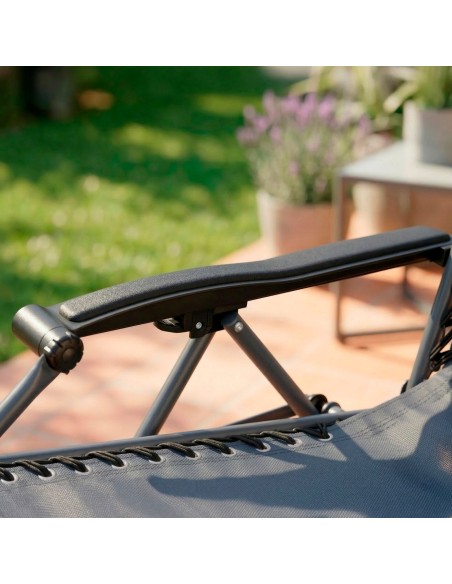 Silla plegable jardín gris Aktive | Distria