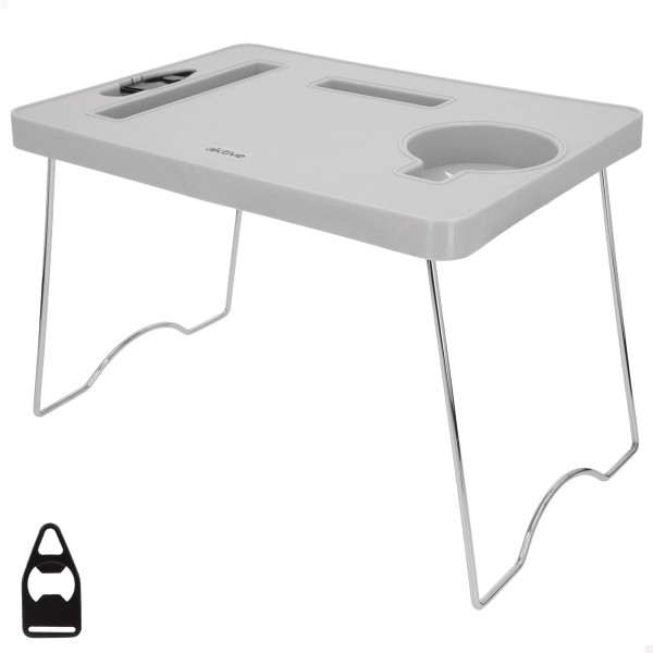Mesa playa plegable 35x25x25 cm con posavasos | Distria