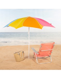Sombrilla de playa inclinable multicolor Ø180 cm UV50 Aktive | Distria 2