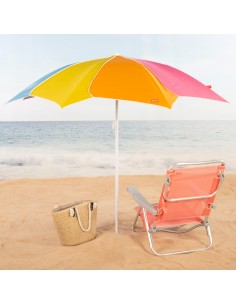 Sombrilla de playa multicolor Ø200 cm UV50 Aktive | Distria 2