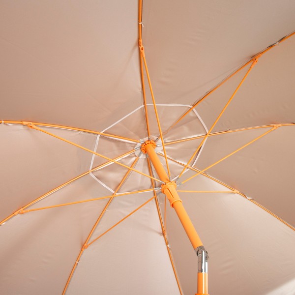 Sombrilla de playa Ø220 cm naranja ventilación UV50 Aktive | Distria