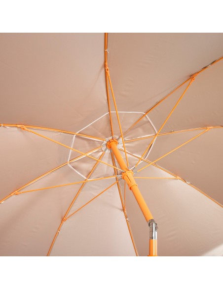 Sombrilla de playa Ø220 cm naranja ventilación UV50 Aktive | Distria