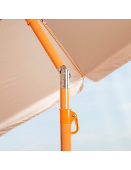 Sombrilla de playa Ø220 cm naranja ventilación UV50 Aktive | Distria
