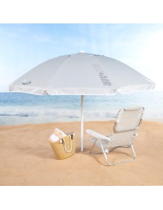 Sombrilla de playa gris D200 cm UV50 Aktive | Distria 2