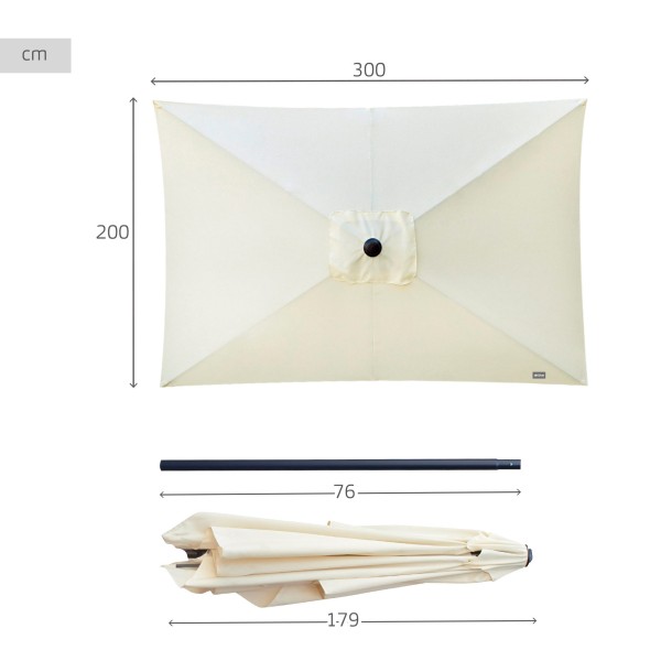 Sombrilla rectangular para balcón | Distria