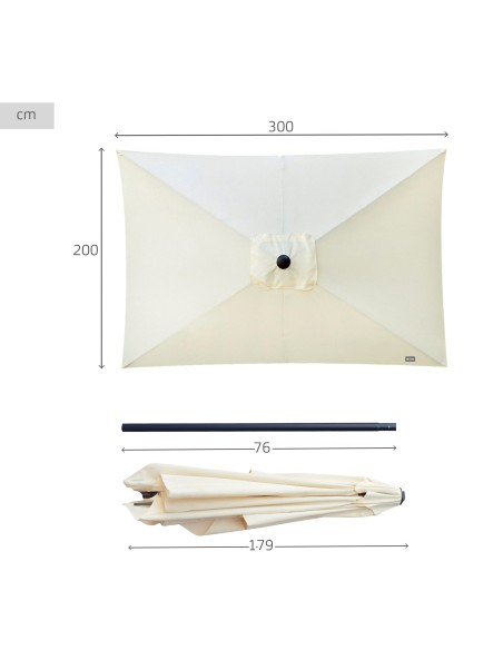 Sombrilla rectangular para balcón | Distria