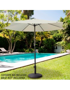 Parasol terraza Ø300 cm crema - Parasoles | Distria 2