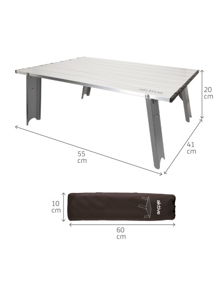 Mesa plegable pequeña camping aluminio ultraligera | Distria