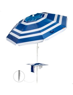 Sombrilla playa grande marinera con mesa | Distria