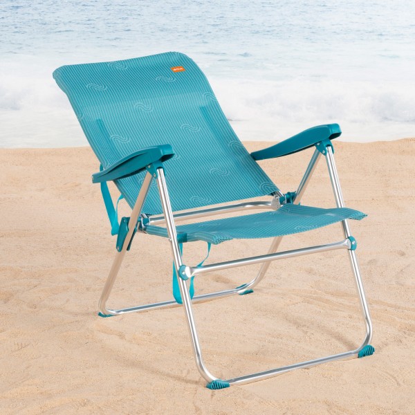 Silla de playa plegable 5 posiciones Aktive | Distria