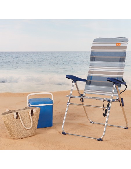 Silla playa alta plegable multiposición | Distria