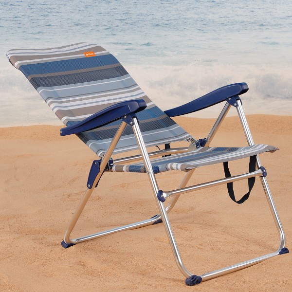 Silla playa alta plegable multiposición | Distria