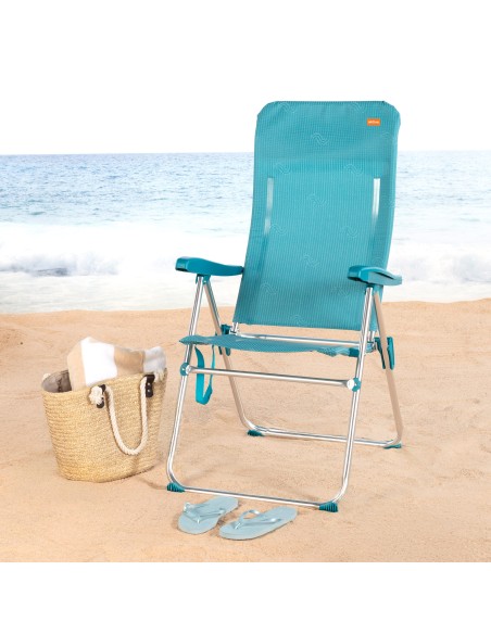 Silla de playa alta plegable 5 posiciones Aktive | Distria