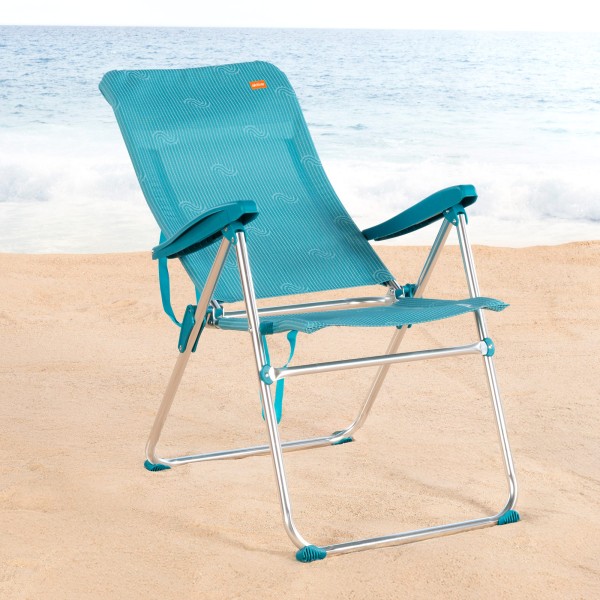 Silla de playa alta plegable 5 posiciones Aktive | Distria