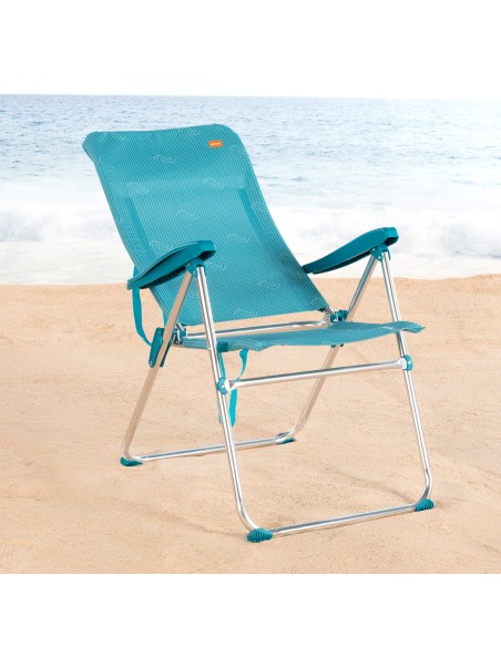 Silla de playa alta plegable 5 posiciones Aktive | Distria