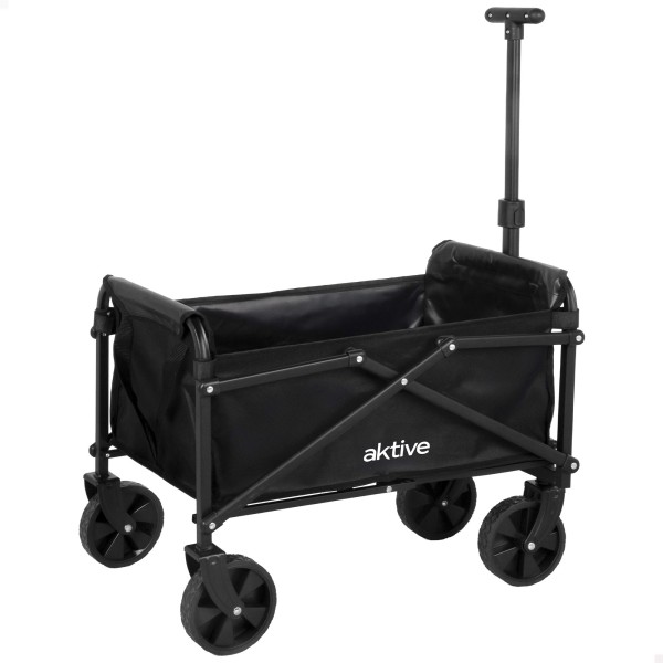 Carro playa negro Aktive 4 ruedas | Distria