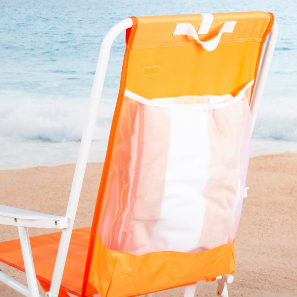 Silla de playa plegable con respaldo alto y mochila Aktive | Distria