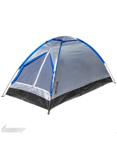 Tienda de campaña gris 2 personas 120x200x100 cm | Distria