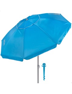 Sombrilla de playa azul 220 cm Aktive | Distria