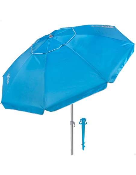 Sombrilla de playa azul 220 cm Aktive | Distria