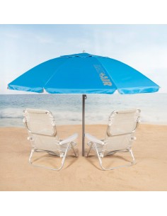Sombrilla de playa azul 220 cm Aktive | Distria 2