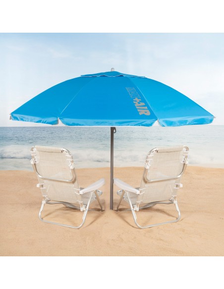 Sombrilla de playa azul 220 cm Aktive | Distria
