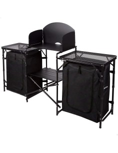 Cocina camping plegable 175x48x110 cm con armarios | Distria