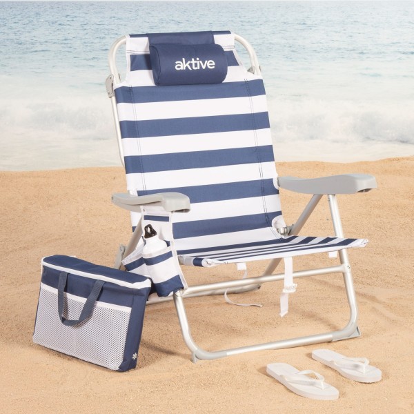 Silla playa plegable multiposición marinera | Distria
