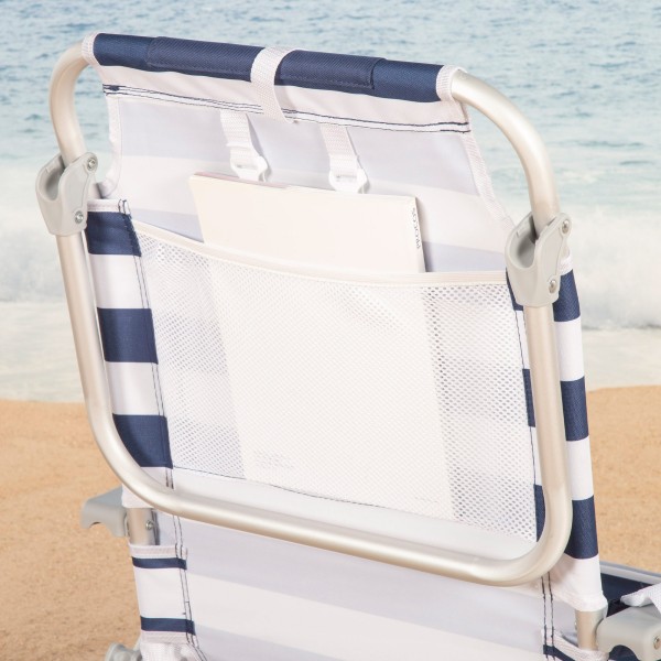 Silla playa plegable multiposición marinera | Distria