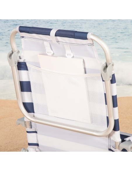 Silla playa plegable multiposición marinera | Distria