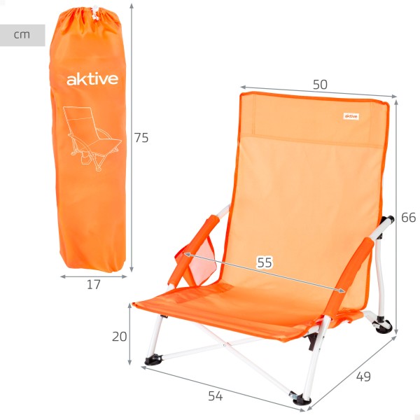 Silla de playa plegable Aktive con bolsillo lateral | Distria