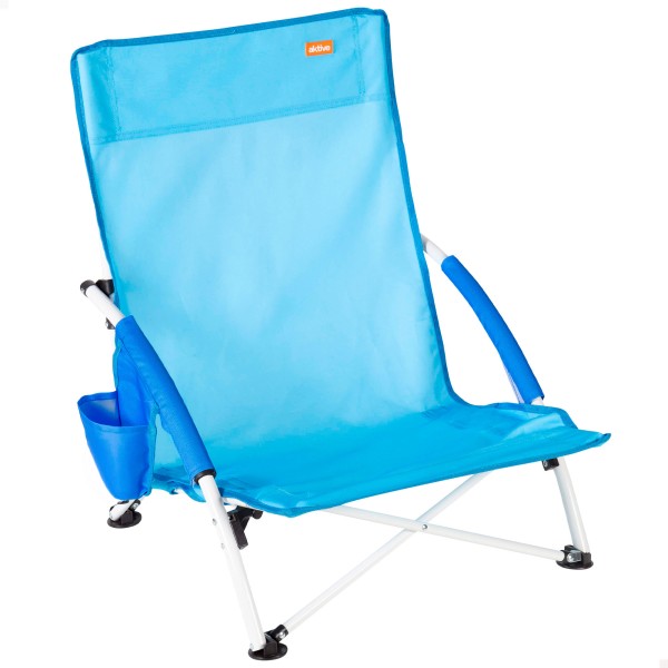 Silla de playa plegable azul marino Aktive | Distria