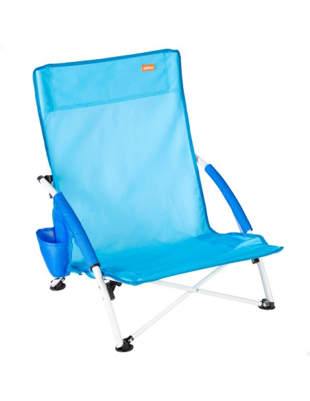 Silla de playa plegable azul marino Aktive | Distria